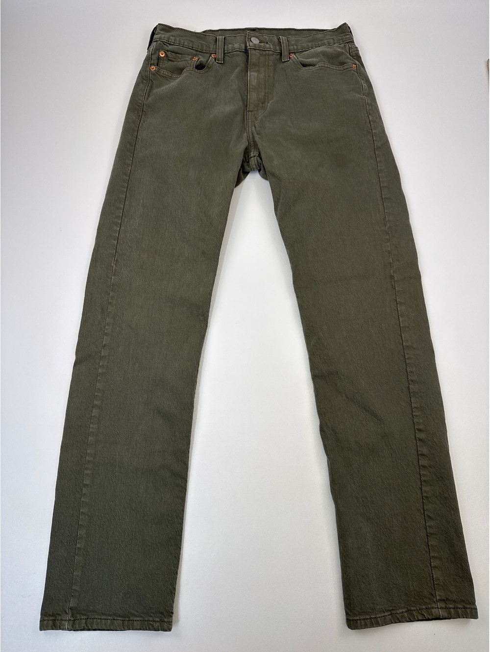 Levi's 505 Olive Green Straight Fit Jeans Waist 30 Inseam 32